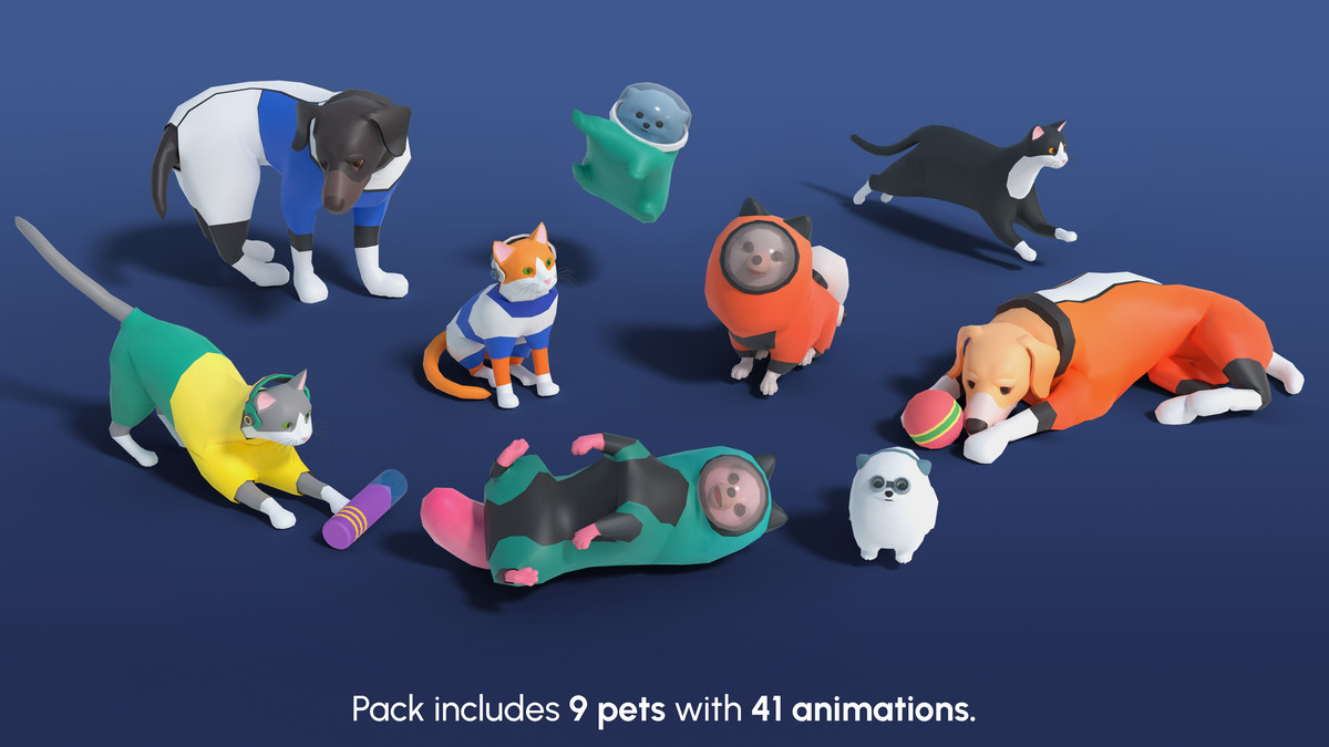 Astronaut Characters - Low Poly 3D Models Pack