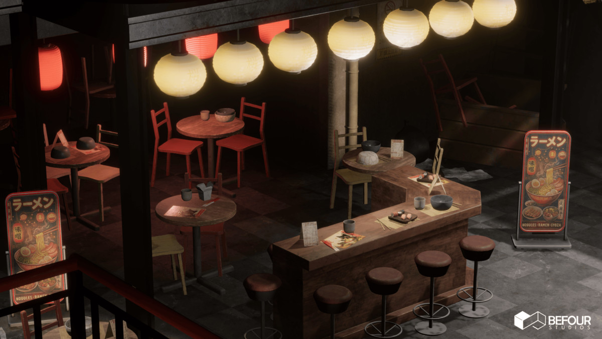 Japanese Old Shopping Mall Environment (Modular, Asian, Abandoned)