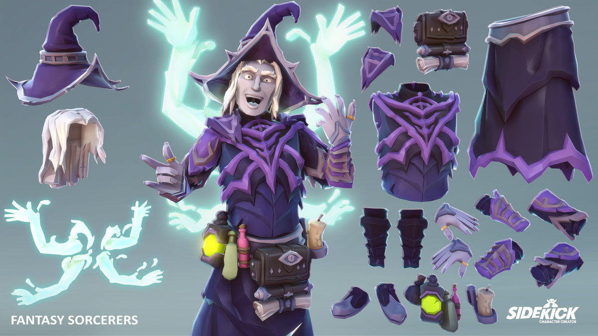 Fantasy Sorcerers – Sidekick Modular Characters by Synty