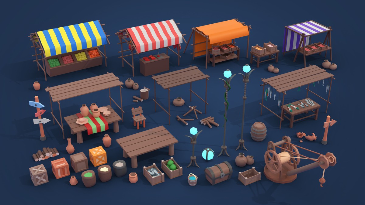 Fantasy - Low Poly 3D Models Pack