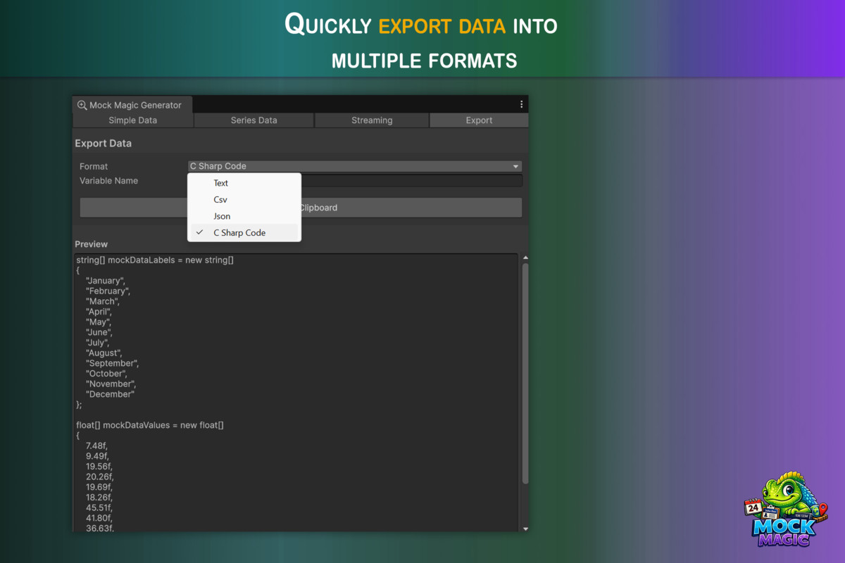 Mock Magic - Realistic Test Data Generator for Unity, image 5