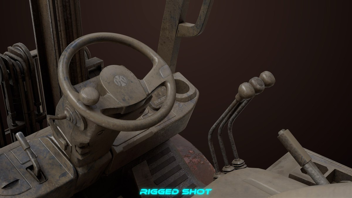 Dusty Forklift Trucks URP HDRP Textures