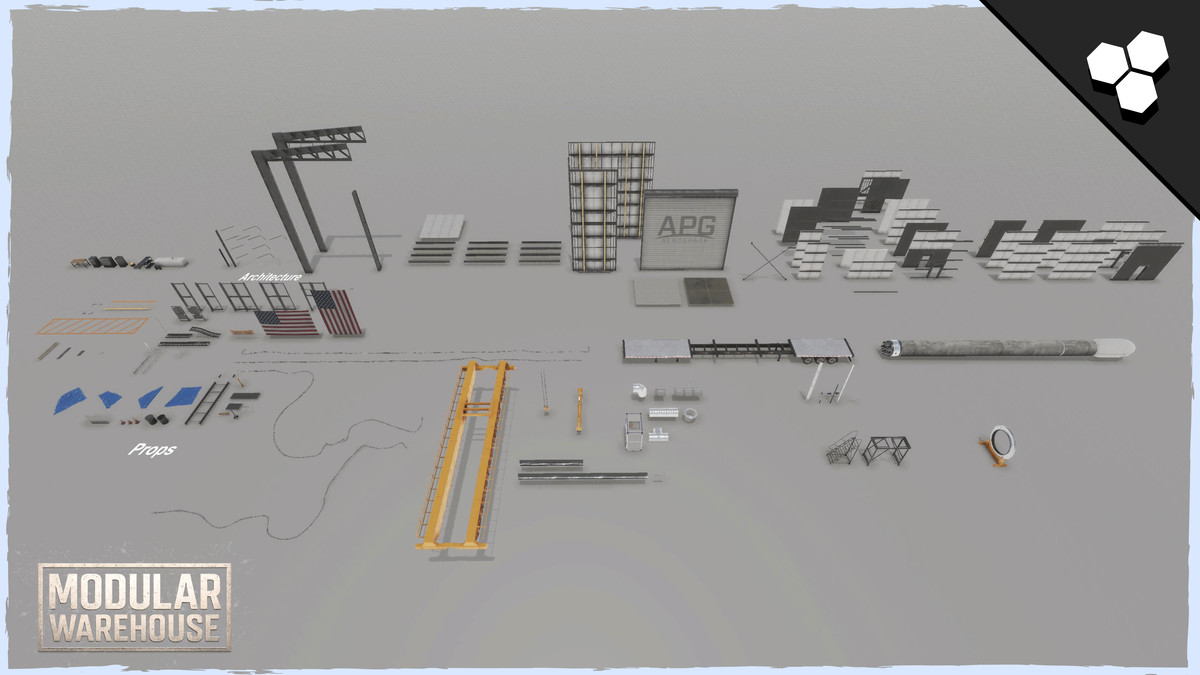 Modular Warehouse (Warehouse, Industrial Warehouse, Hangar, Factory, Warehouse)