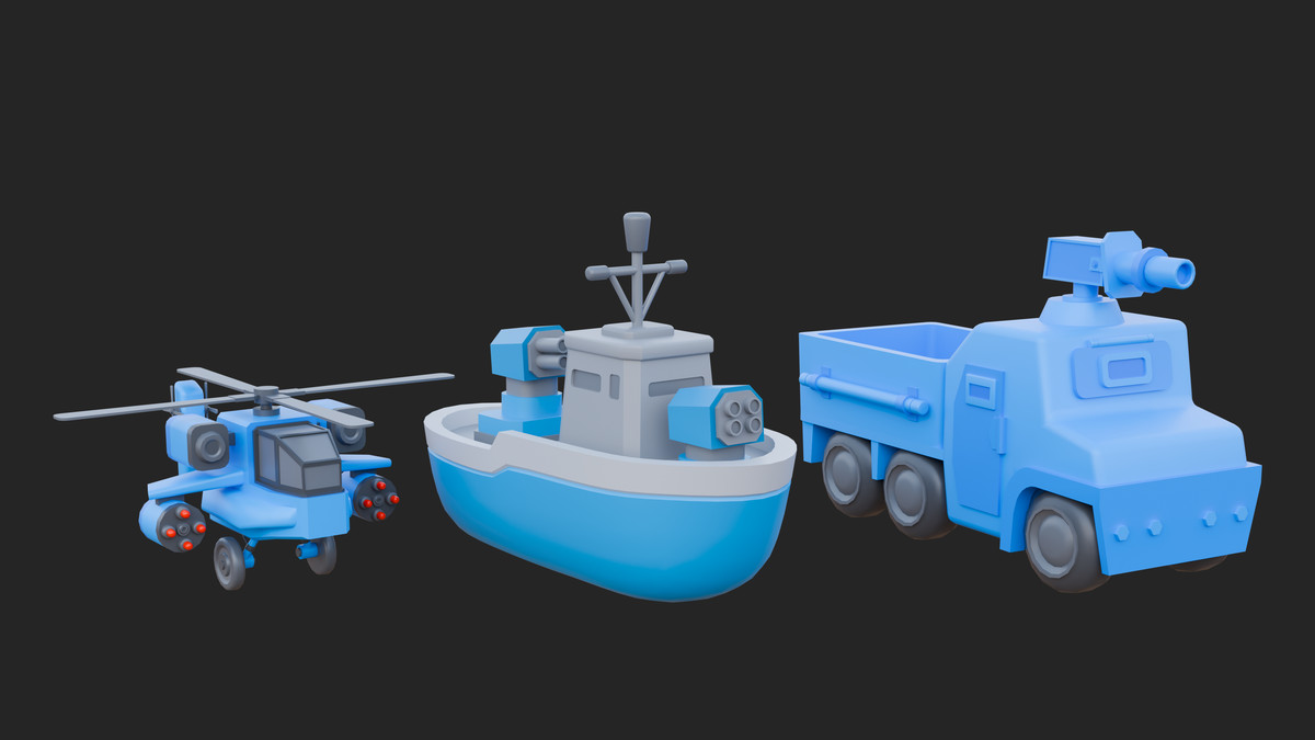 Military - Stylized Low Poly Asset Pack by Ake