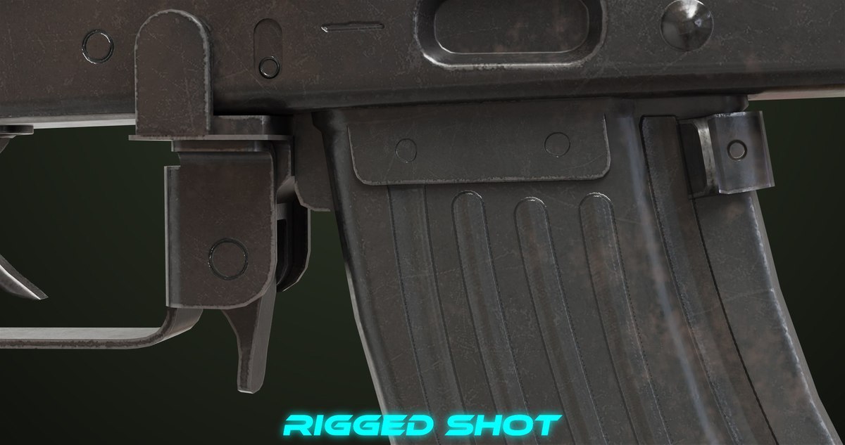 AKMS Light Machine Gun 10 URP HDRP Textures