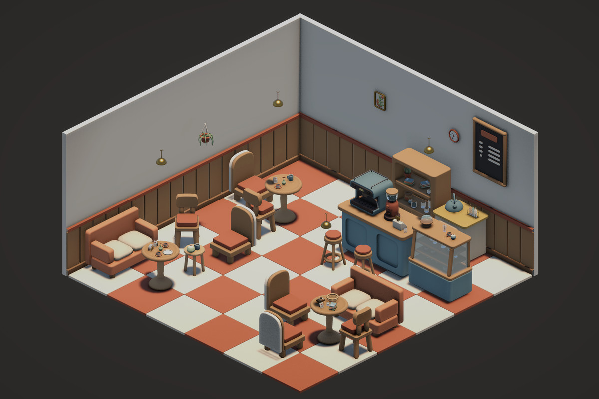 CozyShops Vol.1 - Stylized Coffee Shop