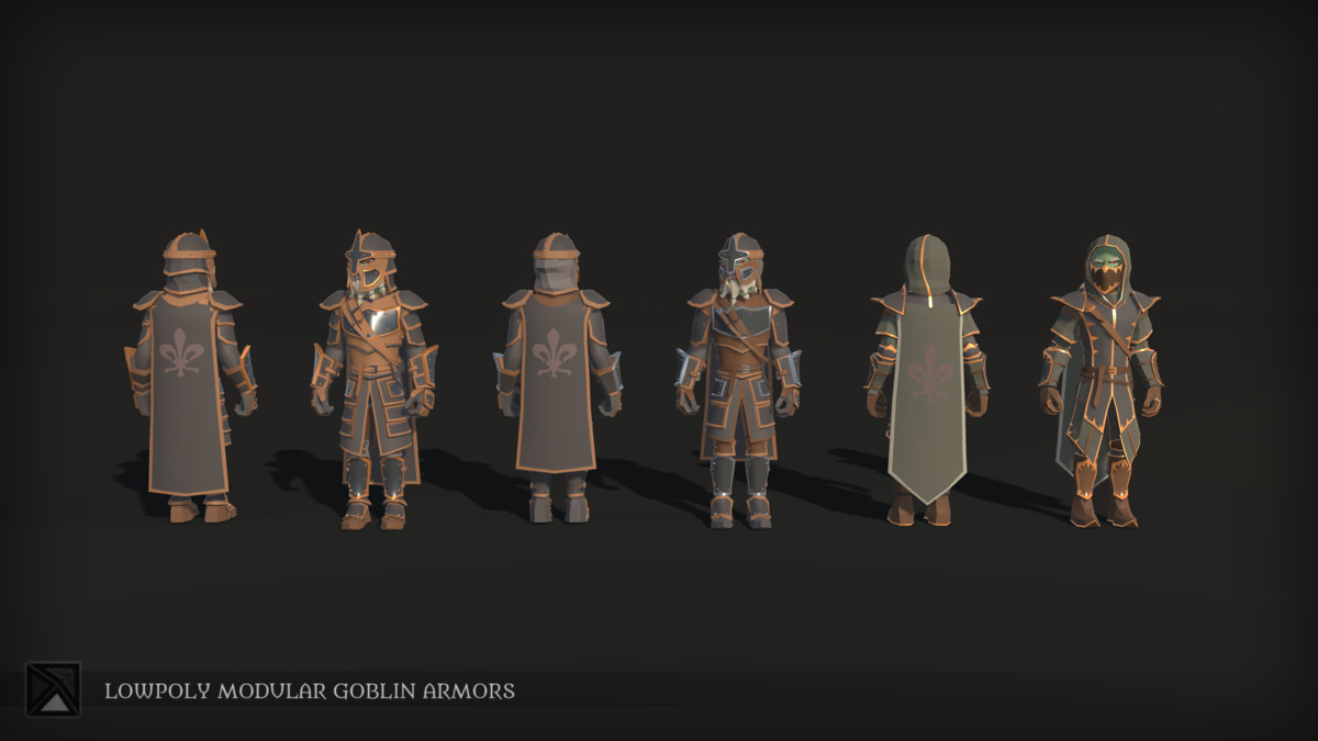 Low Poly Goblins Modular Armors - LOWPOLY MEDIEVAL FANTASY SERIES