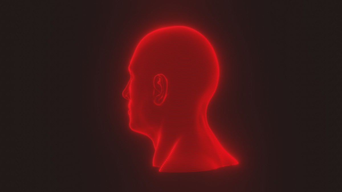 Sci-Fi Red Hologram Male Female Heads 3D Model Pack - Animated, Blend Shapes