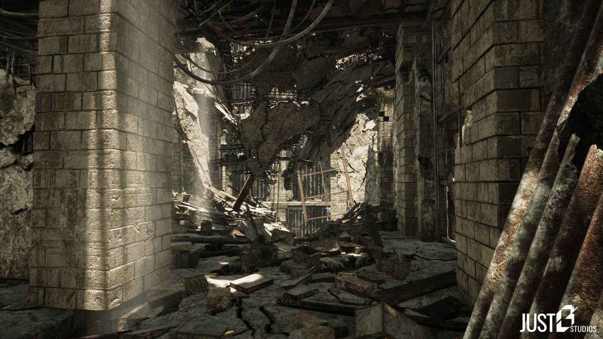 Modular Destruction Site Environment (Ruins,Destroyed,Buildings)