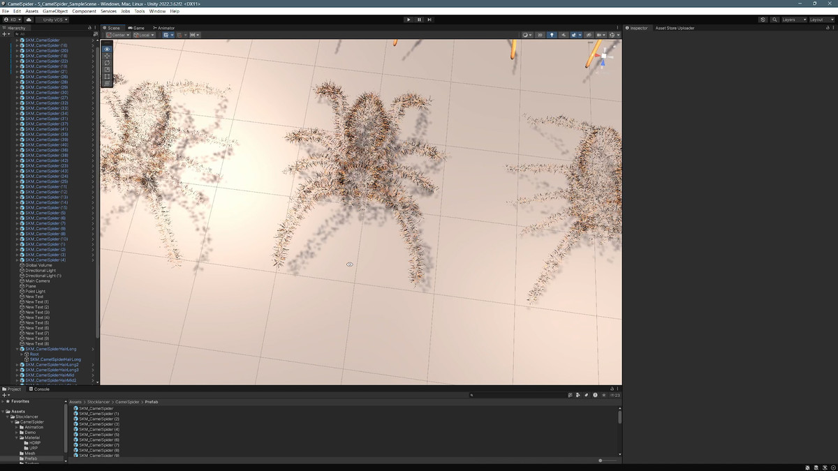 Solifugae Camel Spider, animated and modular monster insect with skins & shader.
