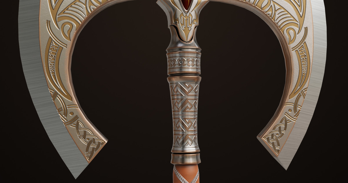 Battle Axe 12 URP HDRP Textures