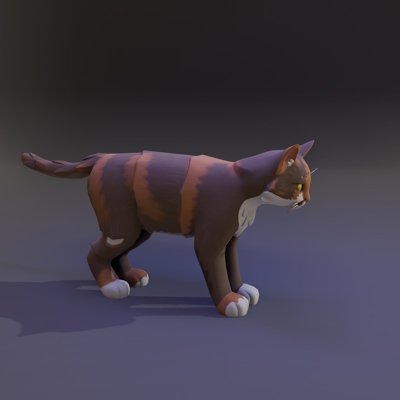 Low Poly Stylized Kittens