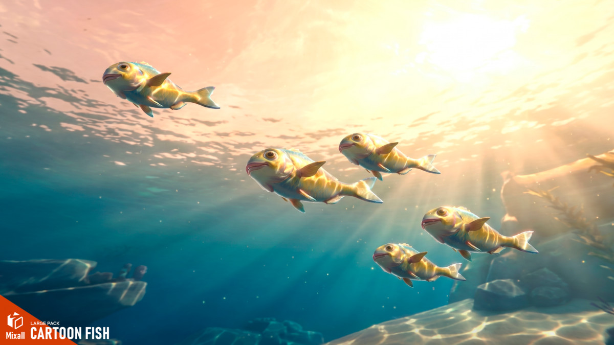 Cartoon fish - underwater pack