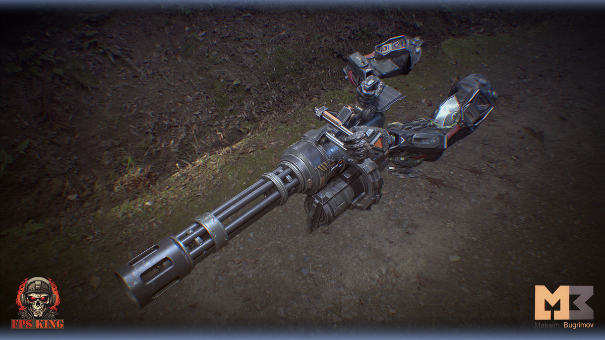 FPS Sci-FI Hands With Gatling