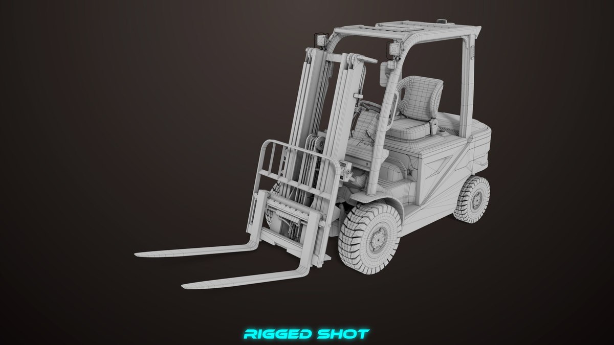 Forklift Truck 02 and 03 URP HDRP Textures