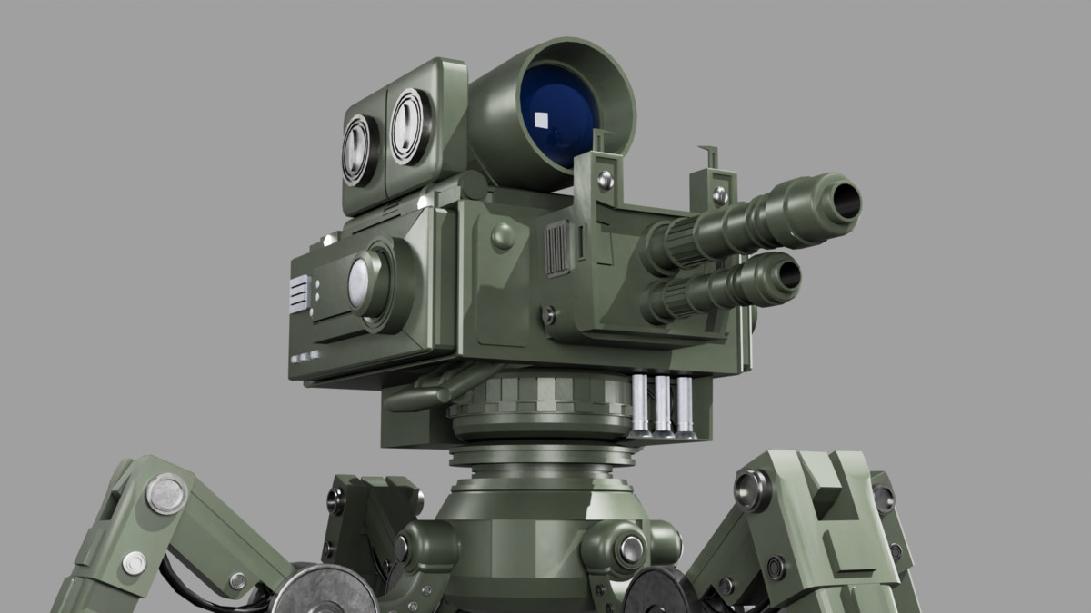 Quad-Leg Military Turret