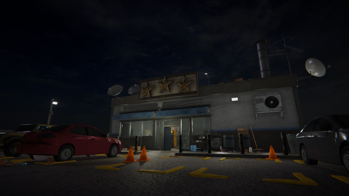 Realistic Modern Roadside Convenience Store Asset Package