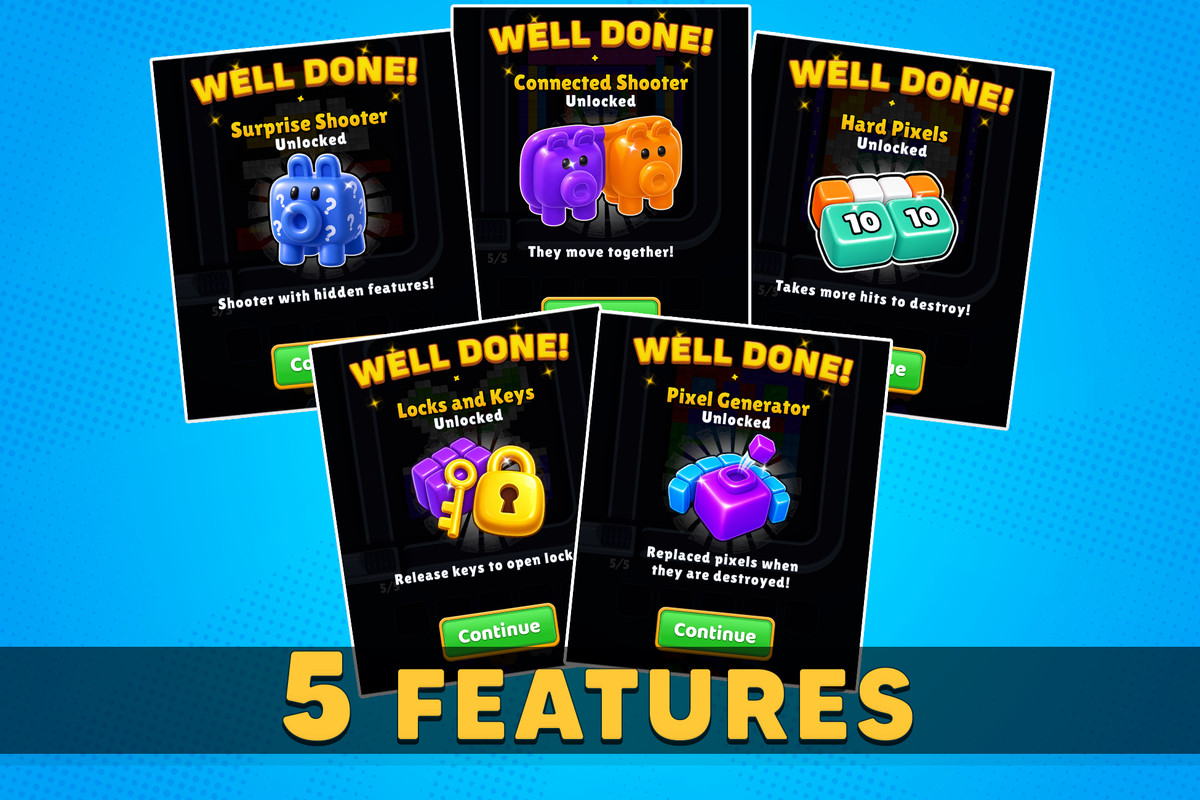 Pixel Shooter | Puzzle Game Template