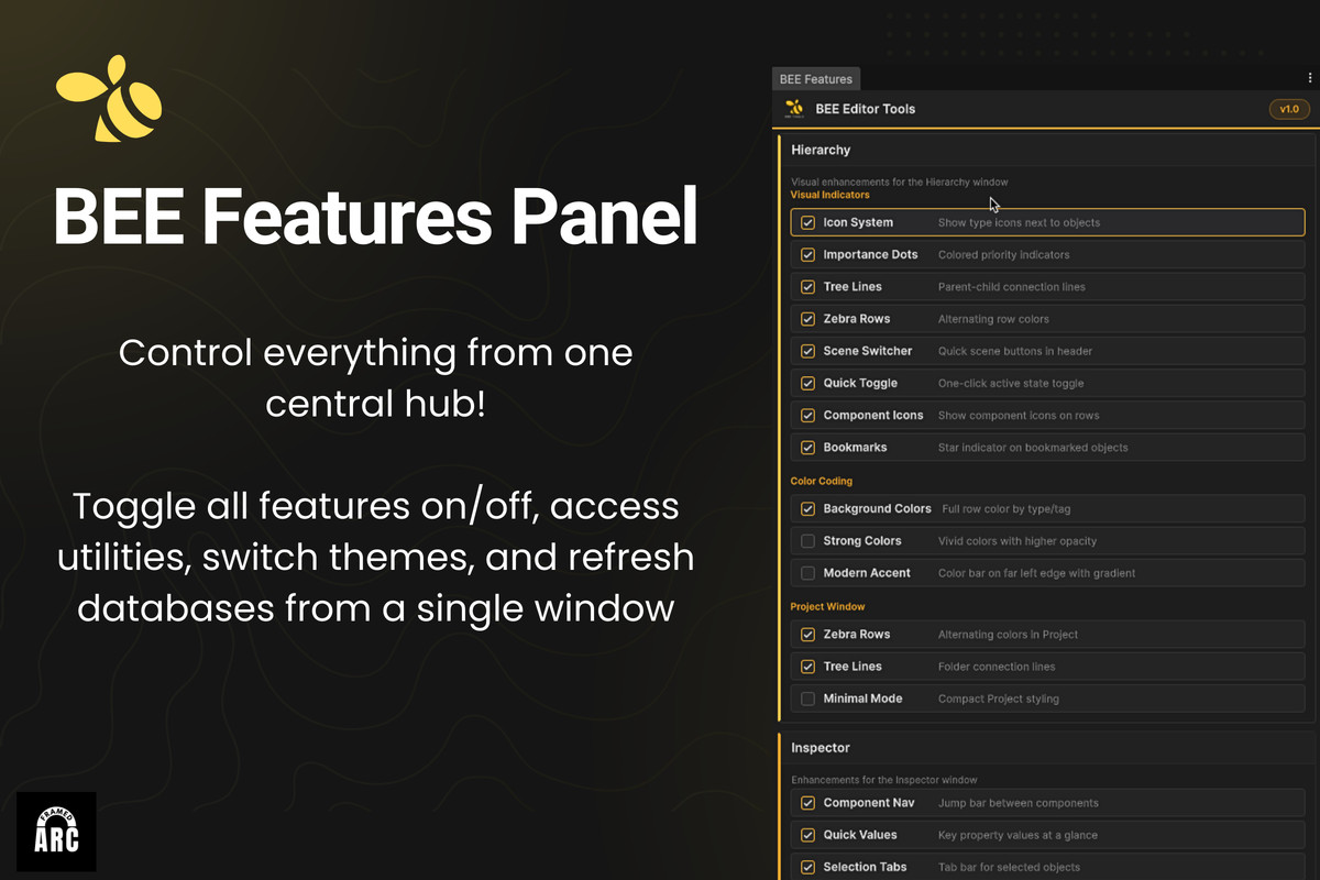 BEE Tools | Hierarchy & Inspector