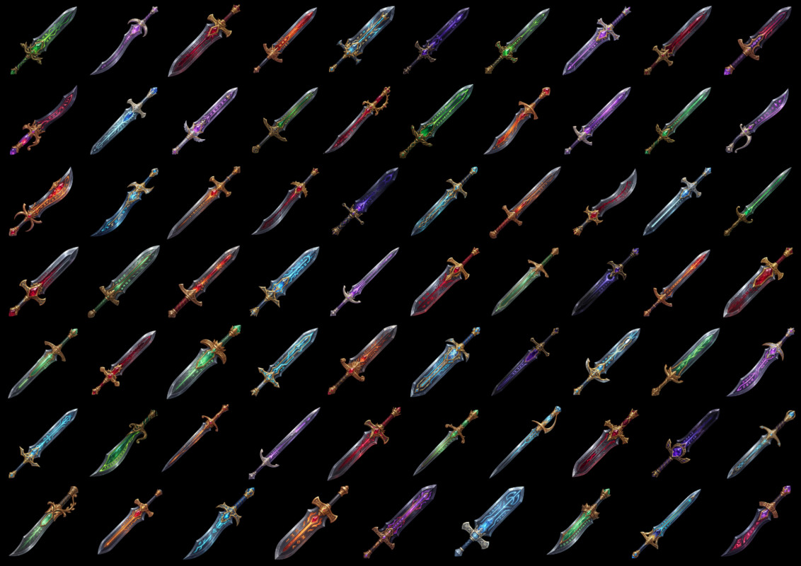 Royal Swords Pack - 3D Models & Icons