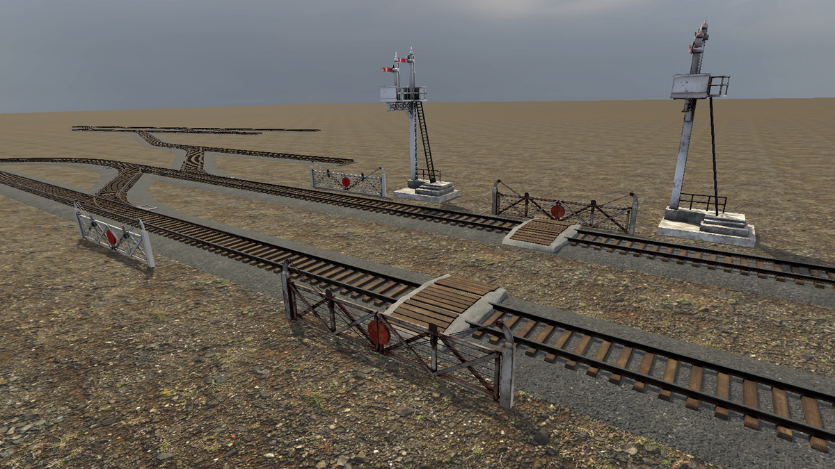 Modular Train Tracks and Signal Crossing