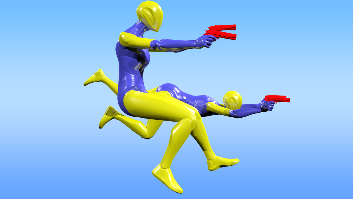 Flight Gun Combat Animation Pack
