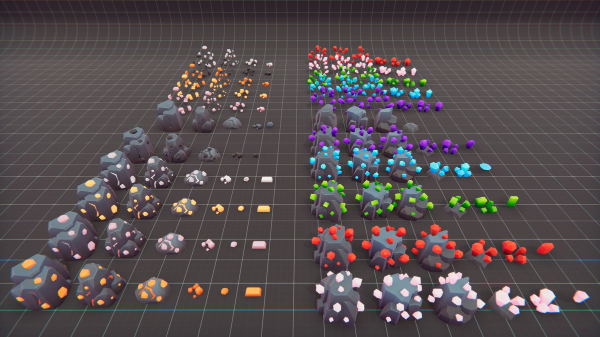 Stylized Mining Nodes - Modular Ores & Crystals Kit