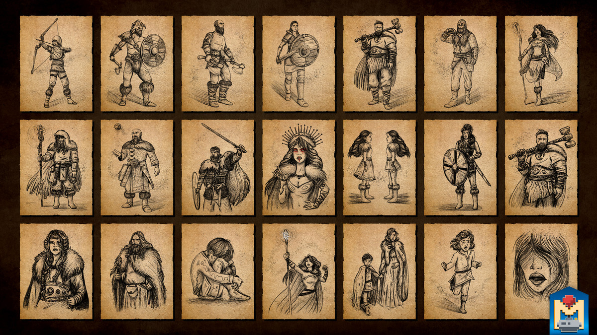 2D Hand Drawn Game Story Journal Sketches