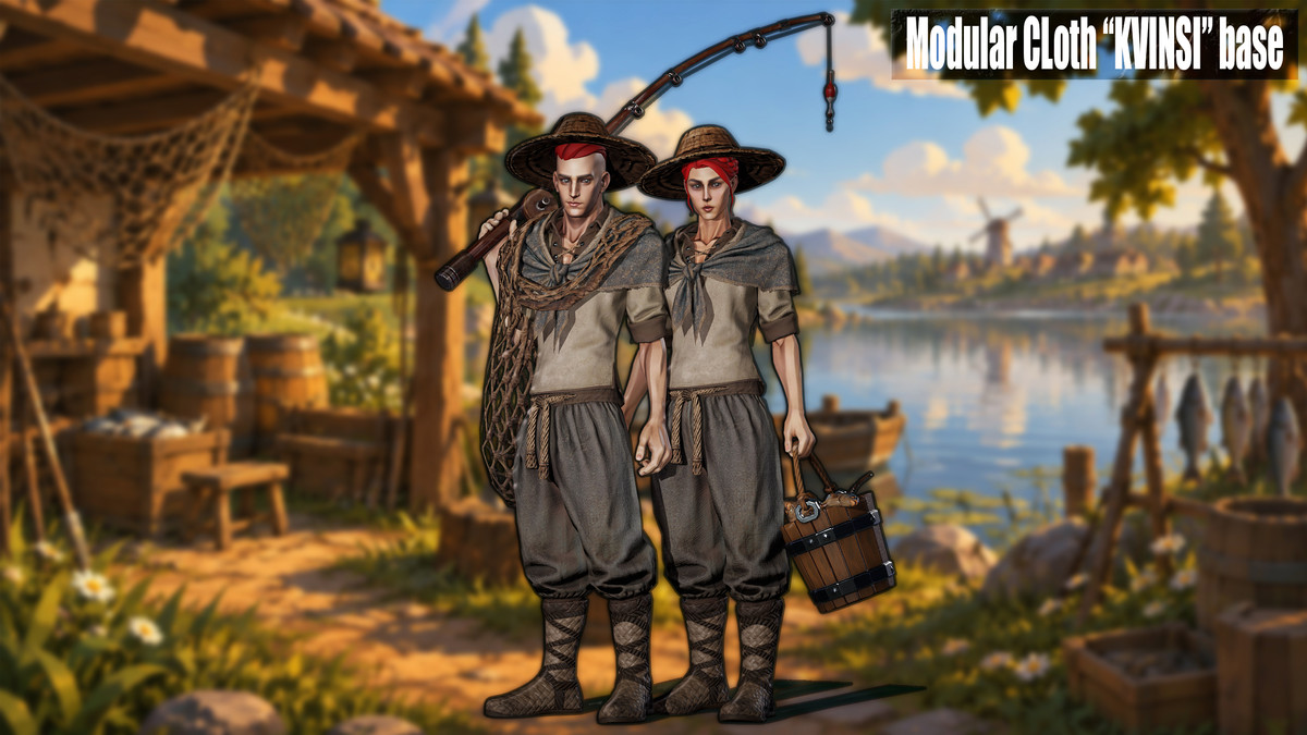 Stylized Medieval Fisherman