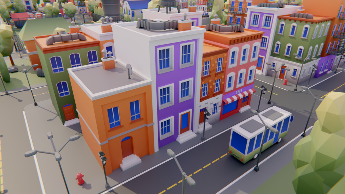 Low Poly Town by IGS