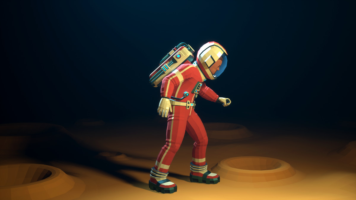 Astronaut modular low-poly stylized