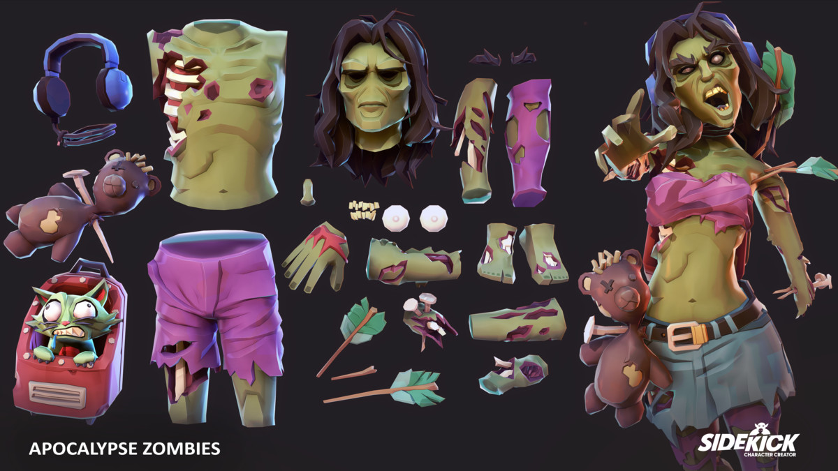 Apocalypse Zombies – Synty Sidekick Modular Characters