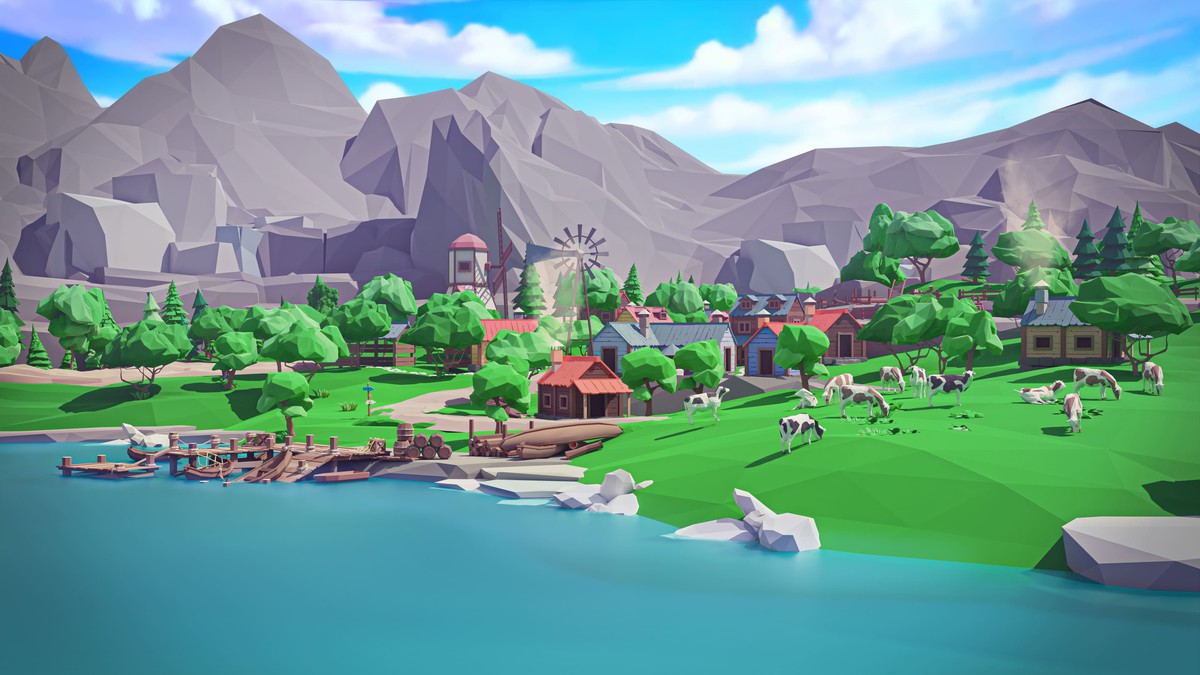 Village - Low Poly 3D Models Pack