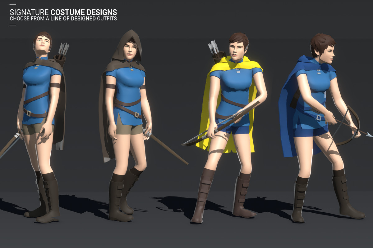 Polyquest Heroes: Warrior I Huntress