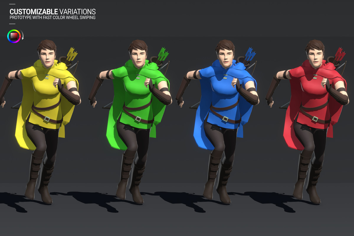 Polyquest Heroes: Warrior I Huntress