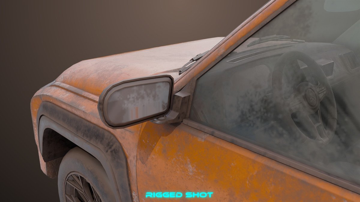 Pickup Truck01 Old Rusty HDRP URP Textures