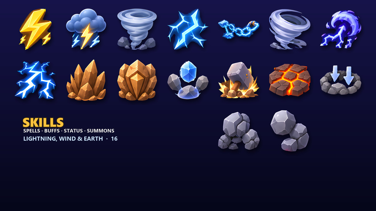 RPG Skill & Spell Icons - 215 Abilities