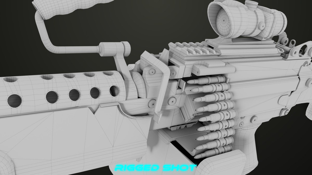 Machine Gun 12 URP HDRP Textures