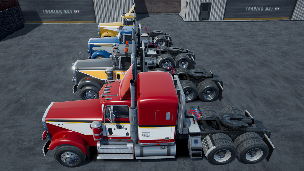 80s Semitruck dropdeck trailer