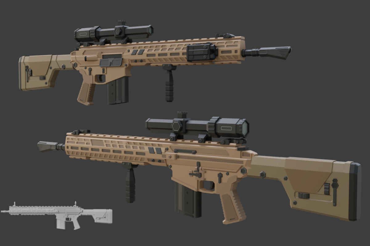 Low Poly Weapon Bundle Pack 3