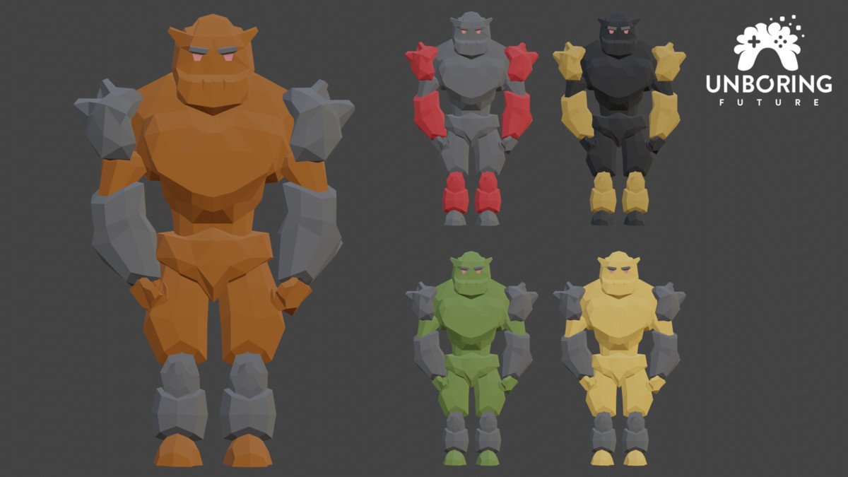 LOW POLY GOLEMS - Animated