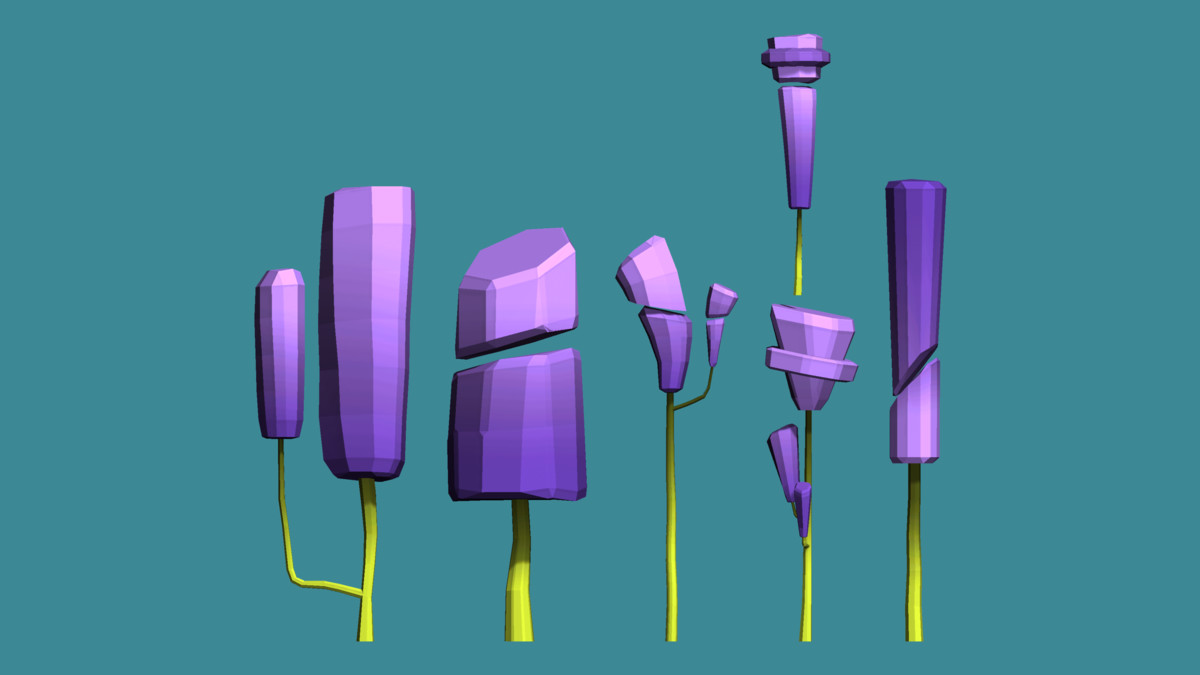 Low Poly Stylized Tiny Forest