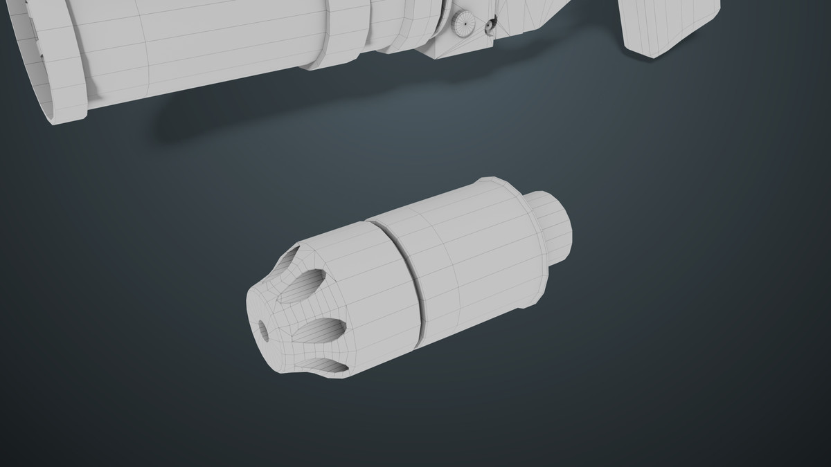 Grenade Launcher 03 Standalone Black URP HDRP Textures