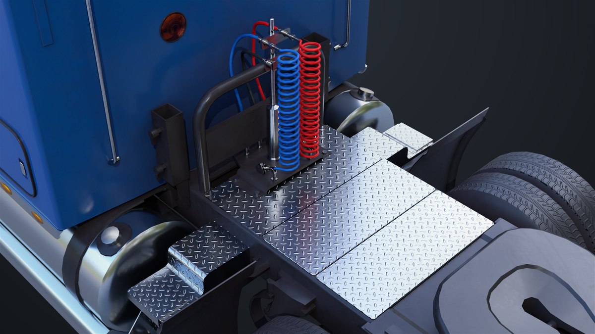 Heavy Truck Chassis 07 Blue and Green URP HDRP Textures