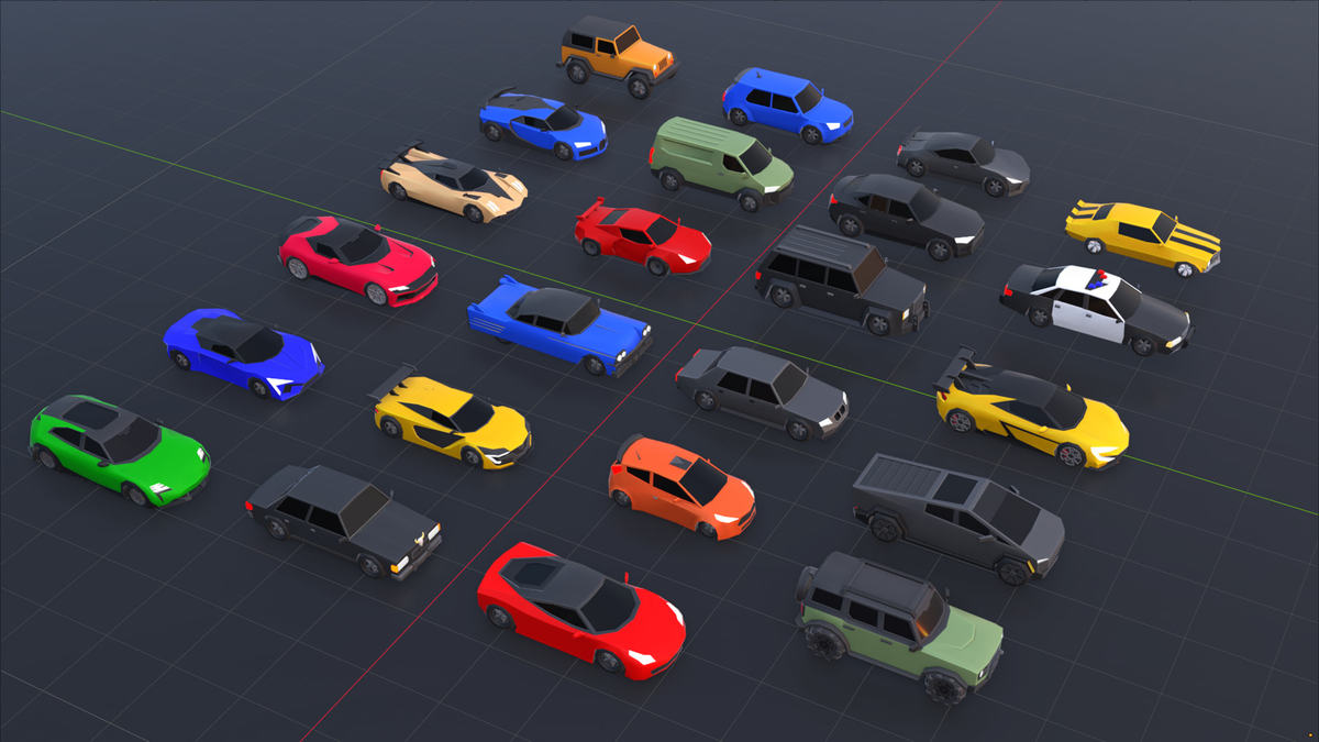 3D Low-Poly Cars