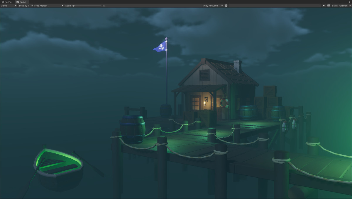 Modular Waterfront System: Fisherman’s Shack, Docks, and Rowboat