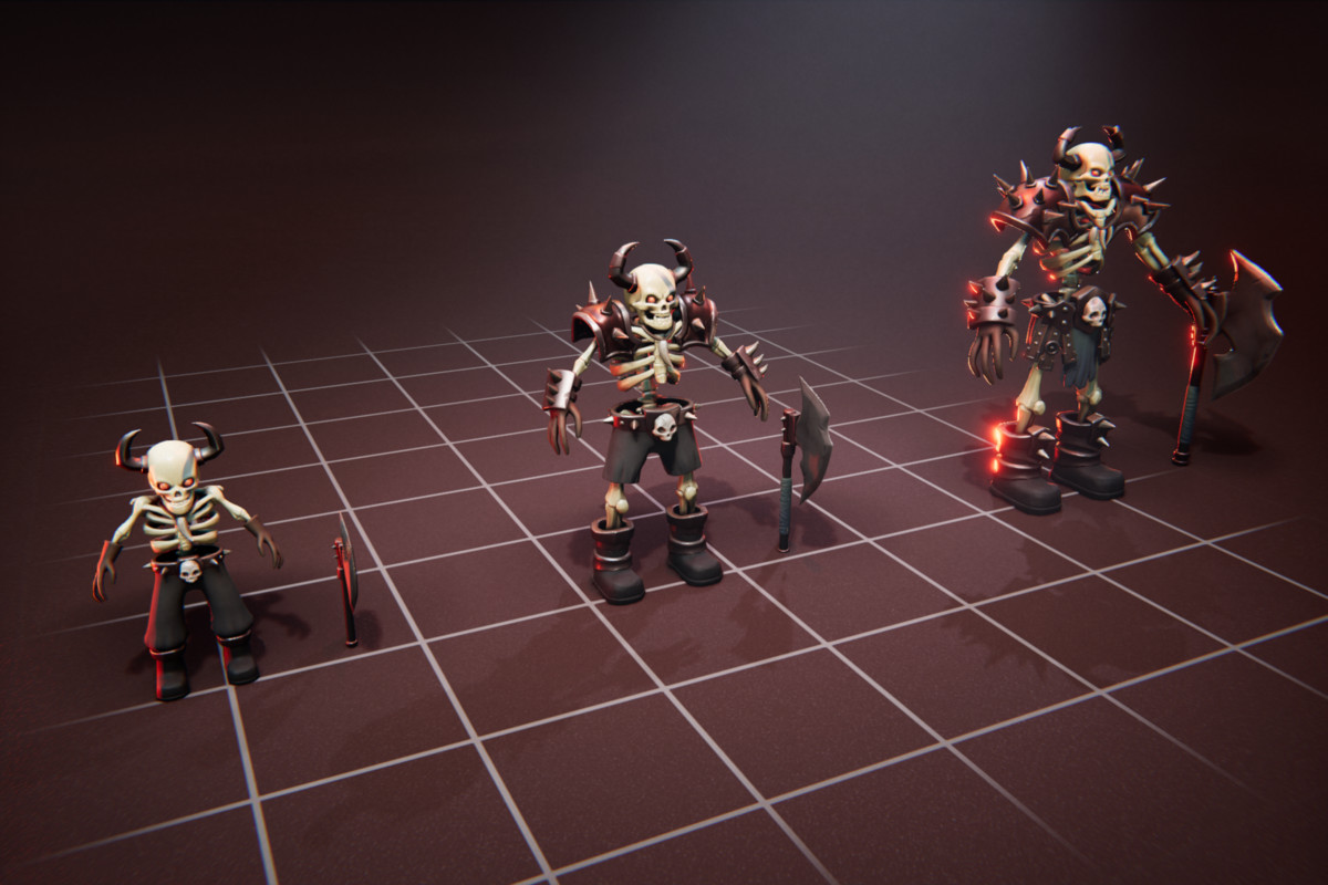 Viking Skeleton - 3 Characters + Animations