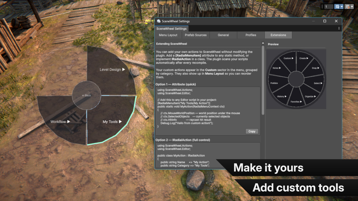SceneWheel - Radial Tool Menu for Scene View