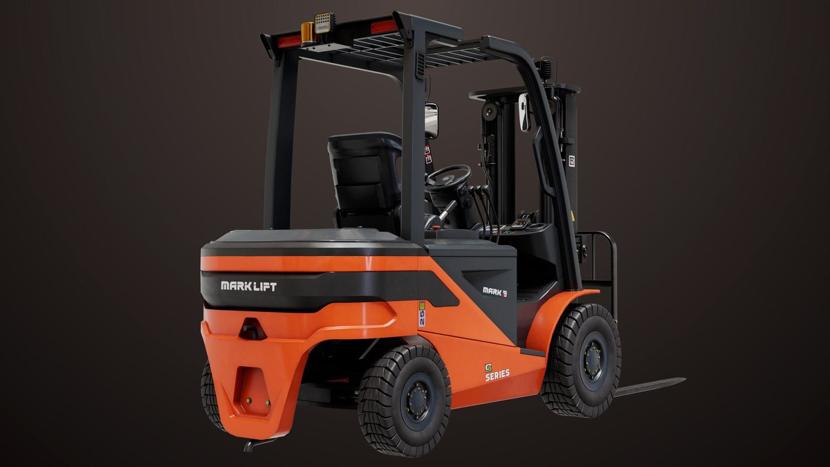 Forklift Truck03 Orange URP HDRP Textures