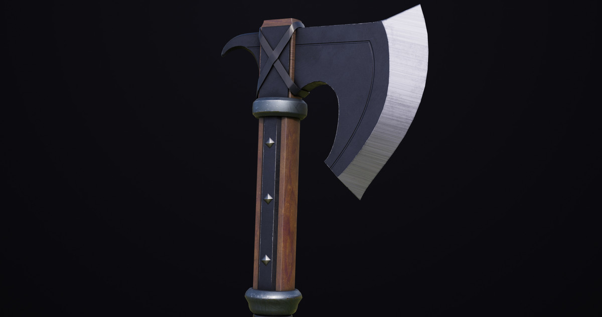 Battle Axe 14 Blue URP HDRP Textures